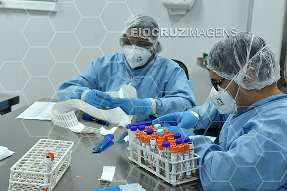 Unidade de apoio a testagem da Covid-19.