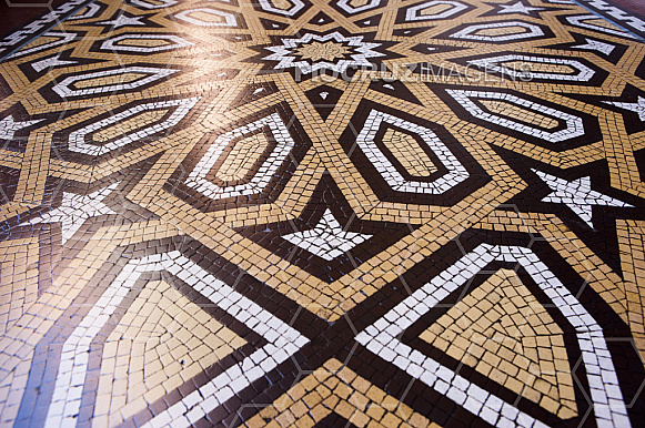 Piso em mosaico do Castelo Mourisco