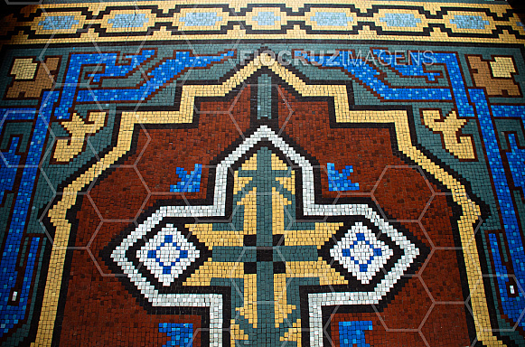 Piso em mosaico do Castelo Mourisco